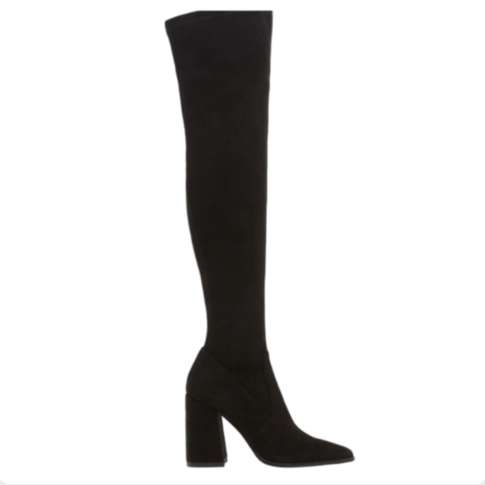 Steve Madden TAVA Black OTK Boots Over Knee Suede 6M NEW - Picture 4 of 15